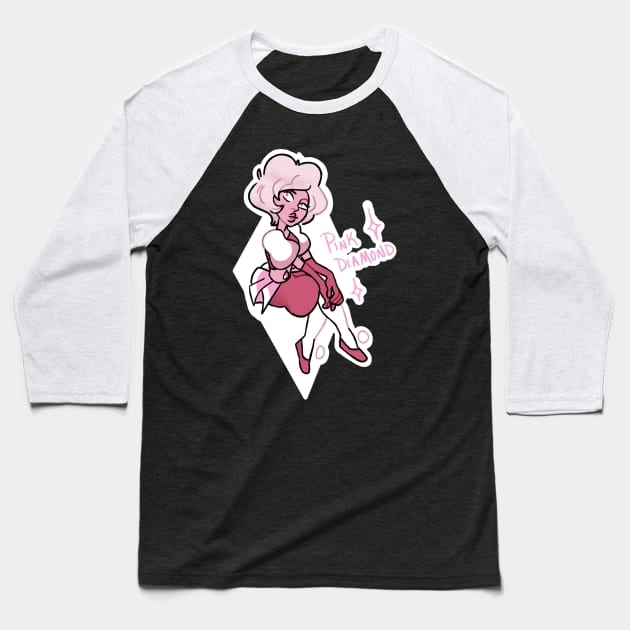 Pink Diamond Baseball T-Shirt by InfiniteArtist